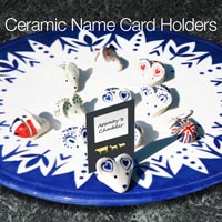 Ceramic Mice Name Card Holders